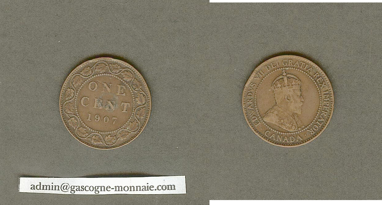 Canada 1 cent 1907 TTB- à TTB